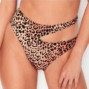 Victoria's Secret Leopard Print Cutout Bikini Bottom